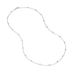 Sterling Silver Bead Station Chain
