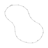 Sterling Silver Bead Station Chain