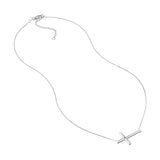 Large Sideways Cross Adjustable Necklace