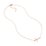 Large Sideways Cross Adjustable Necklace