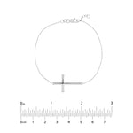 Large Sideways Cross on Chain Bracelet