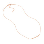 Diamond-Cut Curved Bar Adjustable Necklace