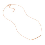 Diamond-Cut Curved Bar Adjustable Necklace