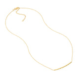 Diamond-Cut Curved Bar Adjustable Necklace