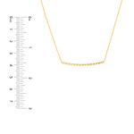 Diamond-Cut Curved Bar Adjustable Necklace