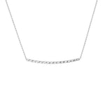 Diamond-Cut Curved Bar Adjustable Necklace