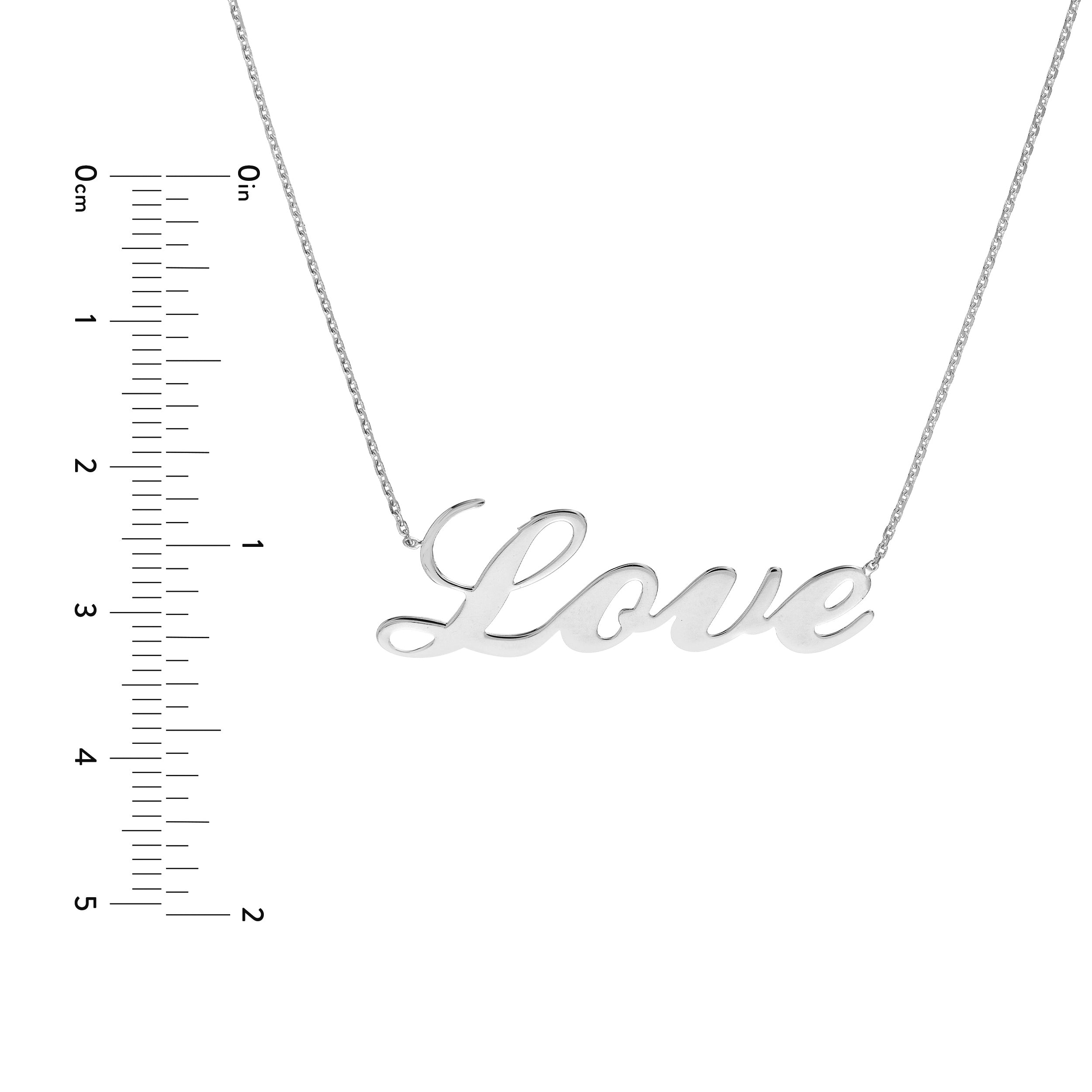 Cursive Love Adjustable Necklace