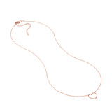Open Wire Heart Adjustable Necklace