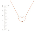 Open Wire Heart Adjustable Necklace