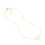Open Wire Heart Adjustable Necklace