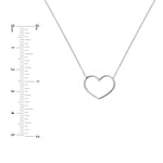 Open Wire Heart Adjustable Necklace