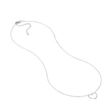 Open Wire Heart Adjustable Necklace