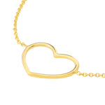 Open Wire Heart Adjustable Bracelet