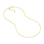 1.25mm Square Wheat Chain with Slider Bead