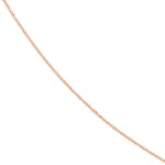 1.25mm Square Wheat Chain with Slider Bead