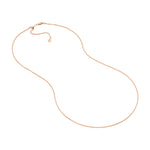 1.25mm Square Wheat Chain with Slider Bead