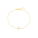 Sideways Cross Bracelet with 1/6tcw Diamond