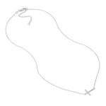Sideways Cross Necklace with 1/5tcw Diamond