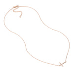 Sideways Cross Necklace with 1/5tcw Diamond