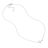 Sideways Cross Necklace with 1/5tcw Diamond