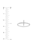 Sideways Cross Ring with 1/6tcw Diamond