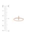 Sideways Cross Ring with 1/6tcw Diamond