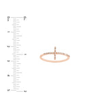 Sideways Cross Ring with 1/6tcw Diamond