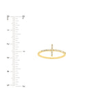 Sideways Cross Ring with 1/6tcw Diamond
