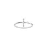 Sideways Cross Ring with 1/6tcw Diamond