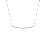 Curved Bar Adj. Necklace with 1/5tcw Diamond