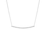 Curved Bar Adj. Necklace with 1/5tcw Diamond