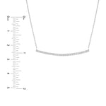 Curved Bar Adj. Necklace with 1/5tcw Diamond