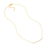 Curved Bar Adj. Necklace with 1/5tcw Diamond