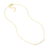 Curved Bar Adj. Necklace with 1/5tcw Diamond