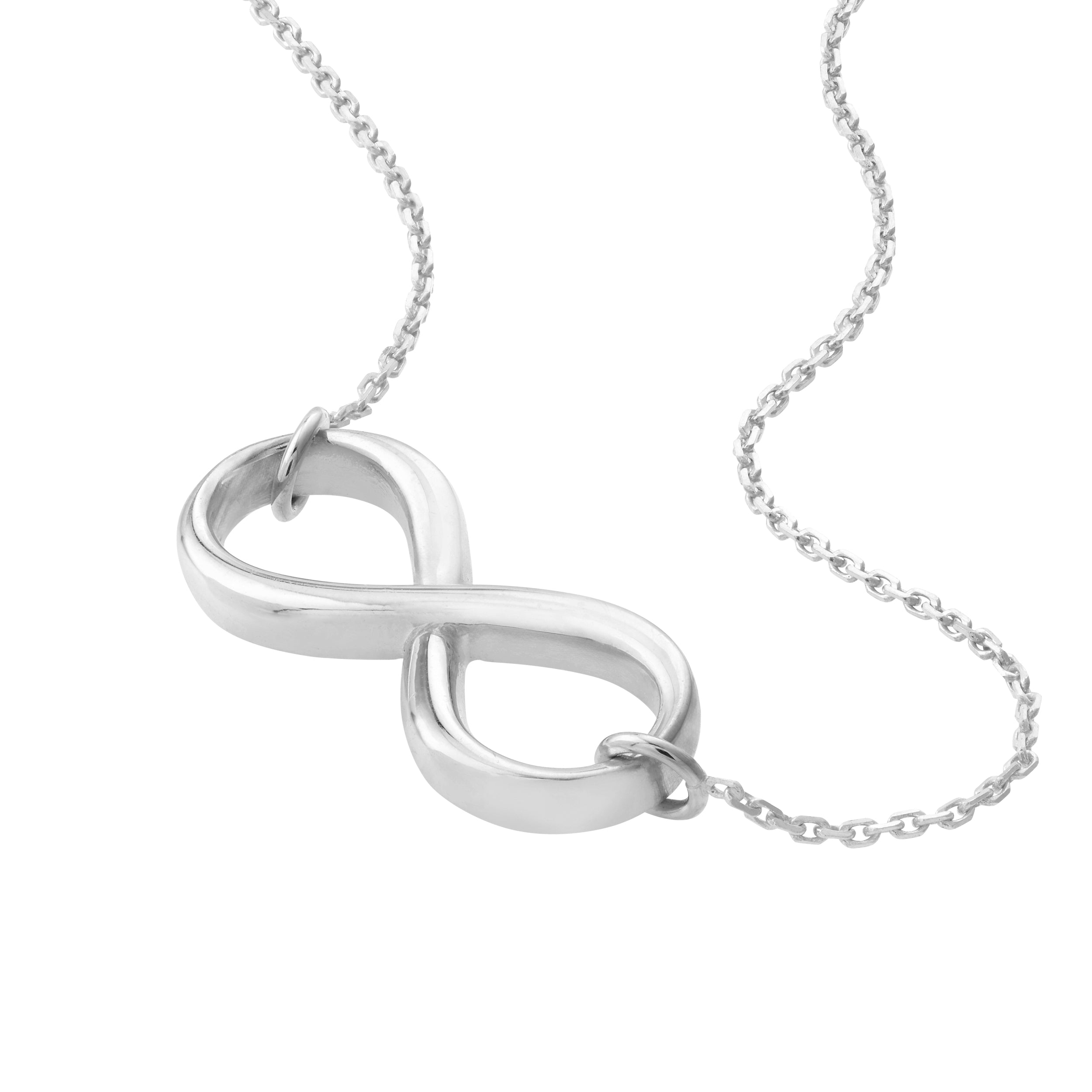 Plated Sterling Silver Infinity Necklace