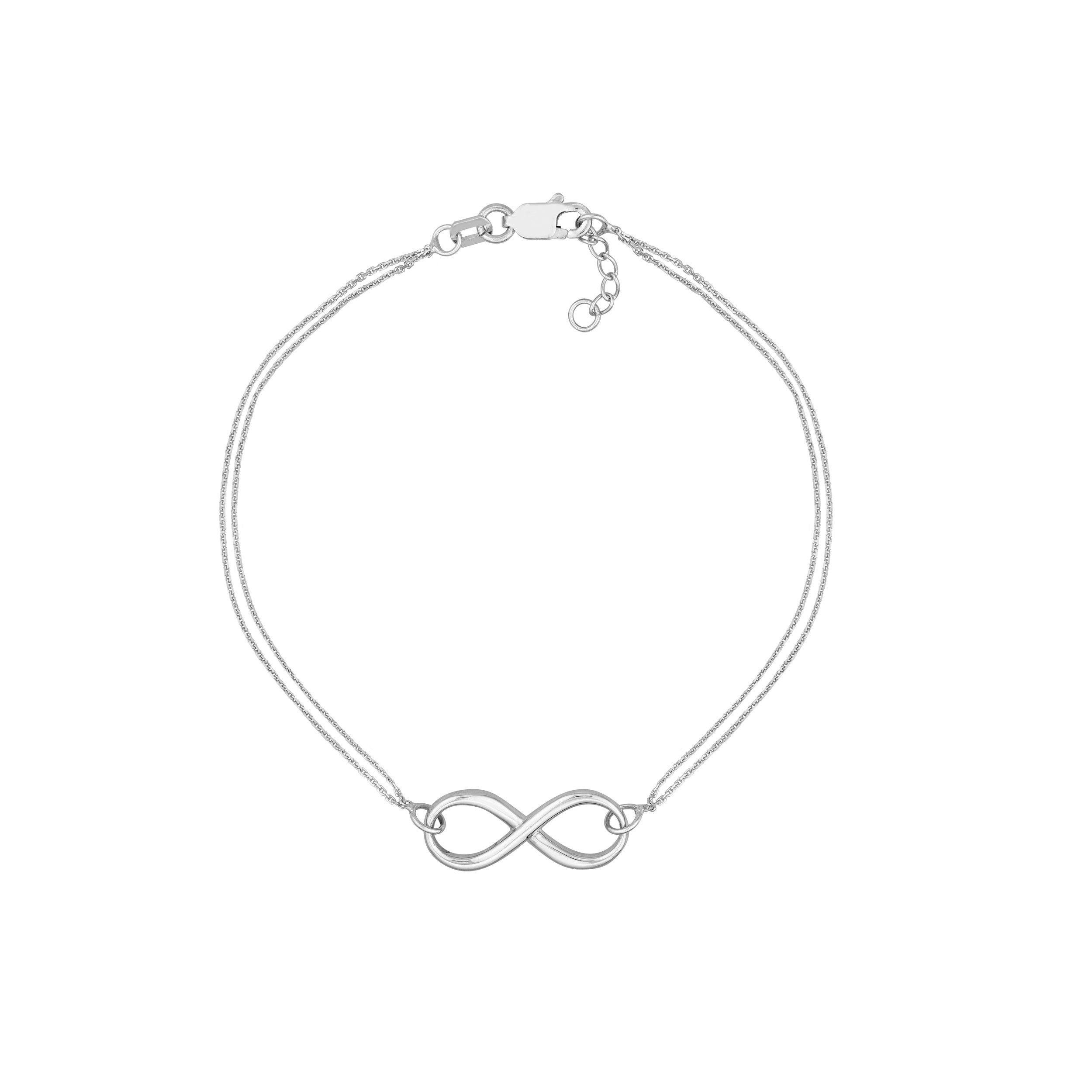 Plated Sterling Silver Infinity Bracelet