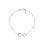 Plated Sterling Silver Infinity Bracelet