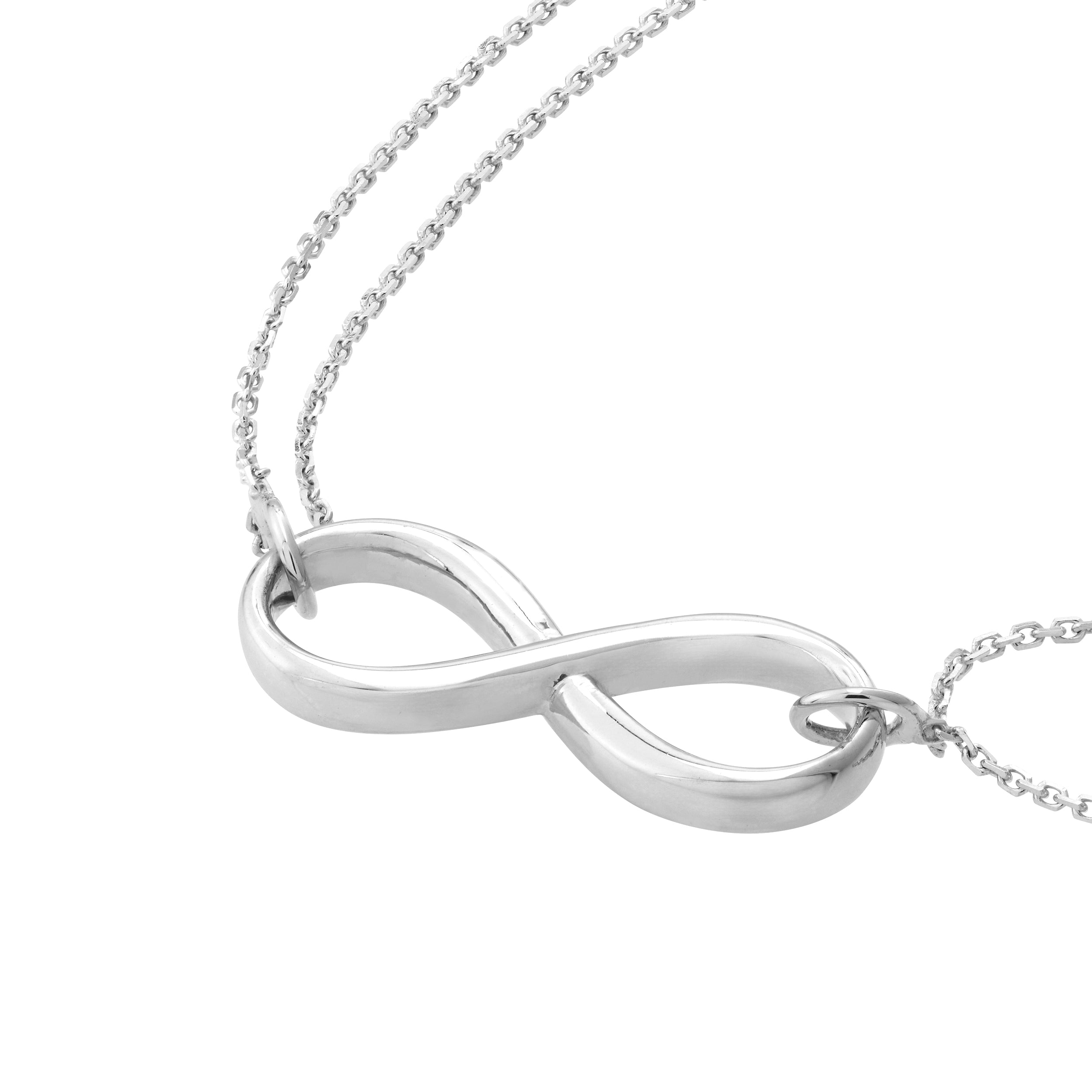 Plated Sterling Silver Infinity Bracelet