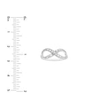 Plated Sterling Silver CZ Infinity Ring