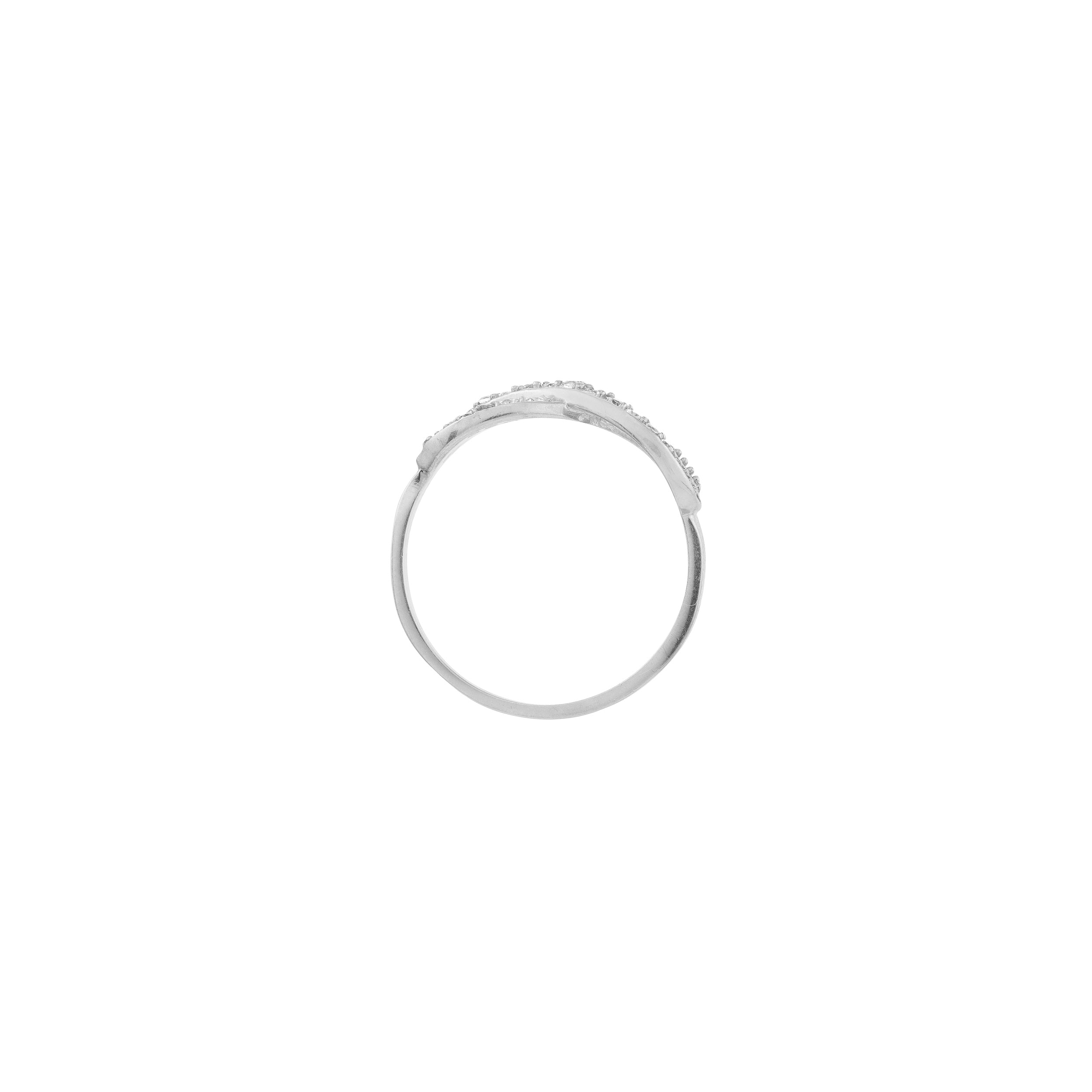 Plated Sterling Silver CZ Infinity Ring