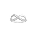 Half-CZ Infinity Ring