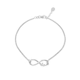 Sterling Silver Infinity Symbol Love Adjustable Bracelet