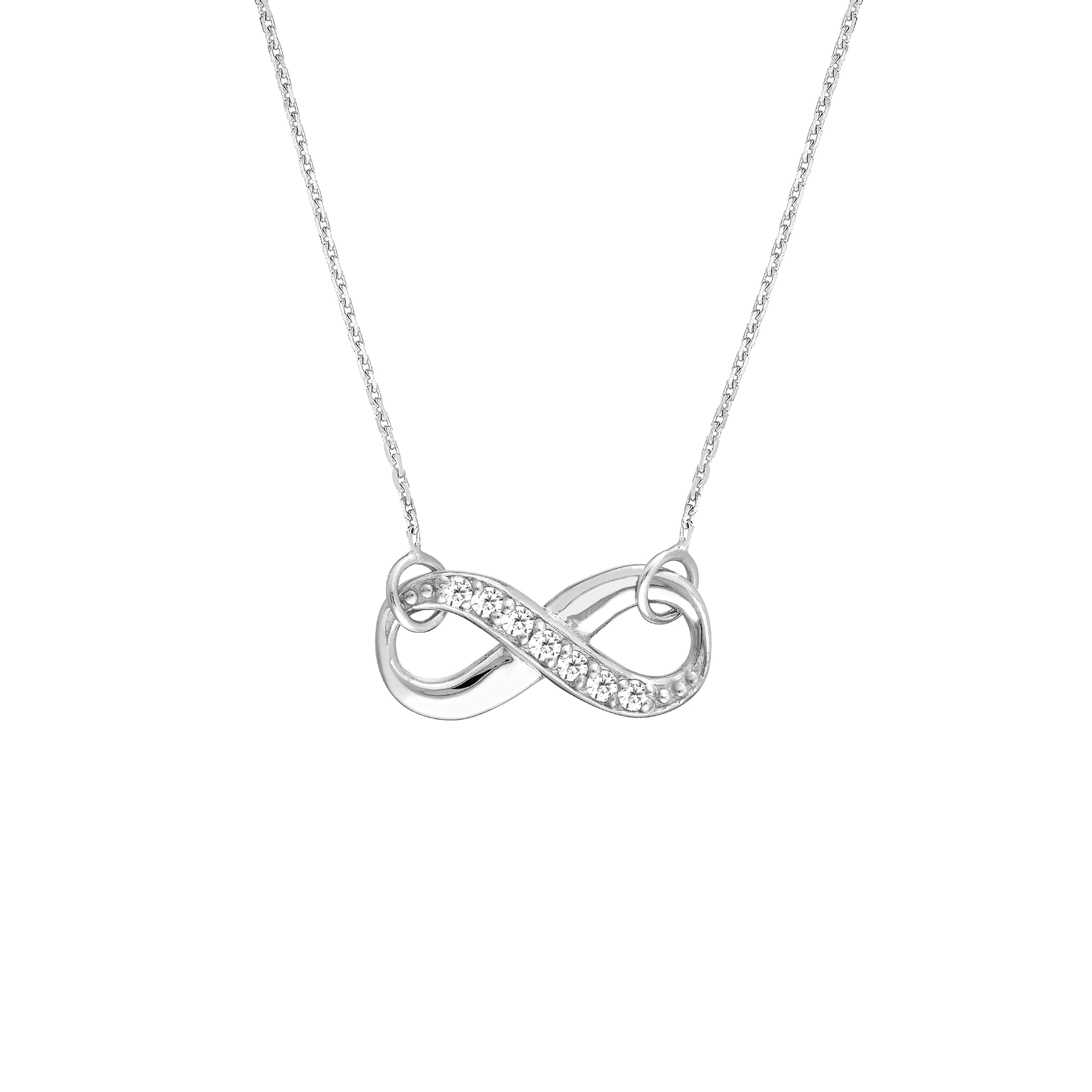 Infinity Adj. Necklace with 1/15tcw Diamond