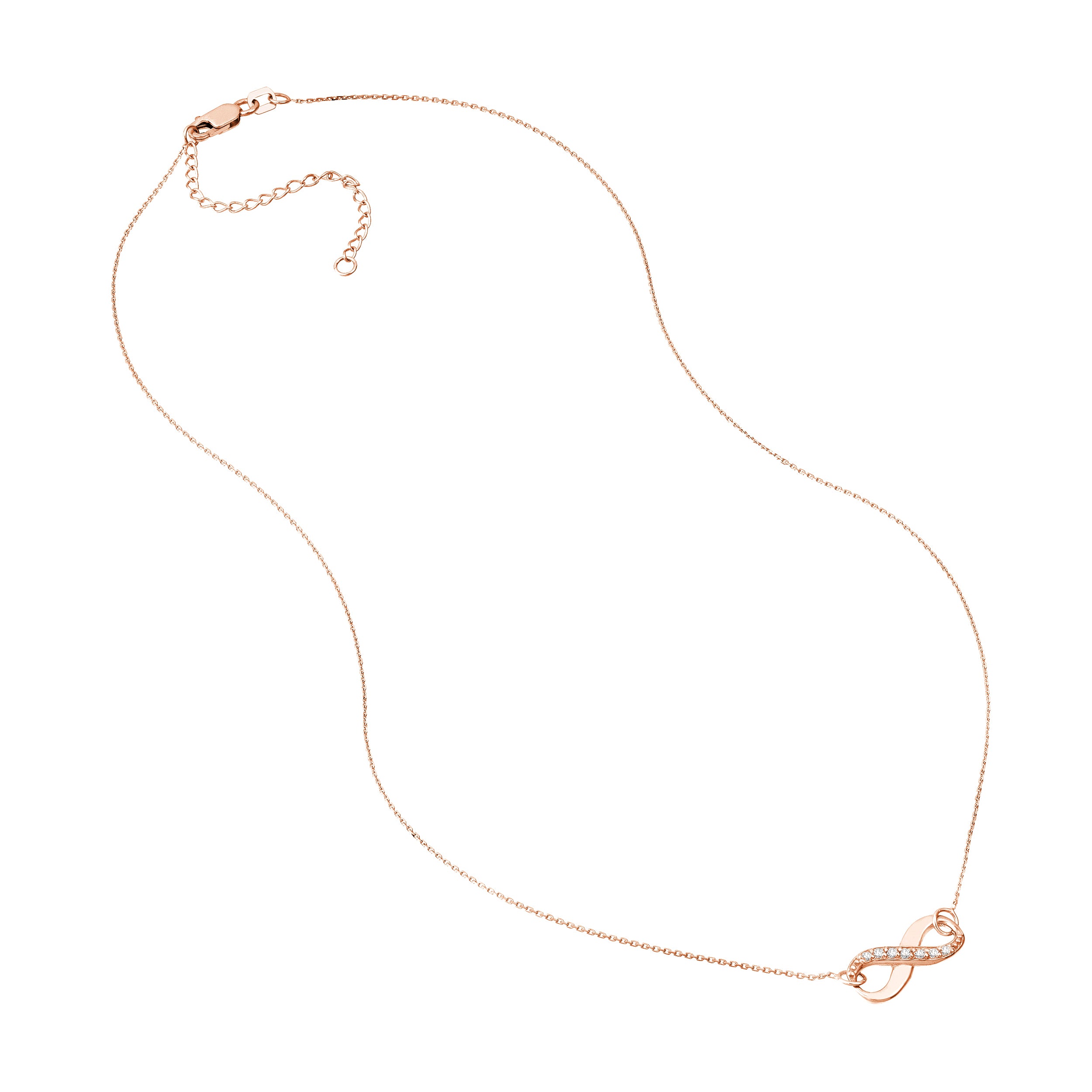 Infinity Adj. Necklace with 1/15tcw Diamond