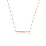 Engravable Bar & Adjustable Necklace