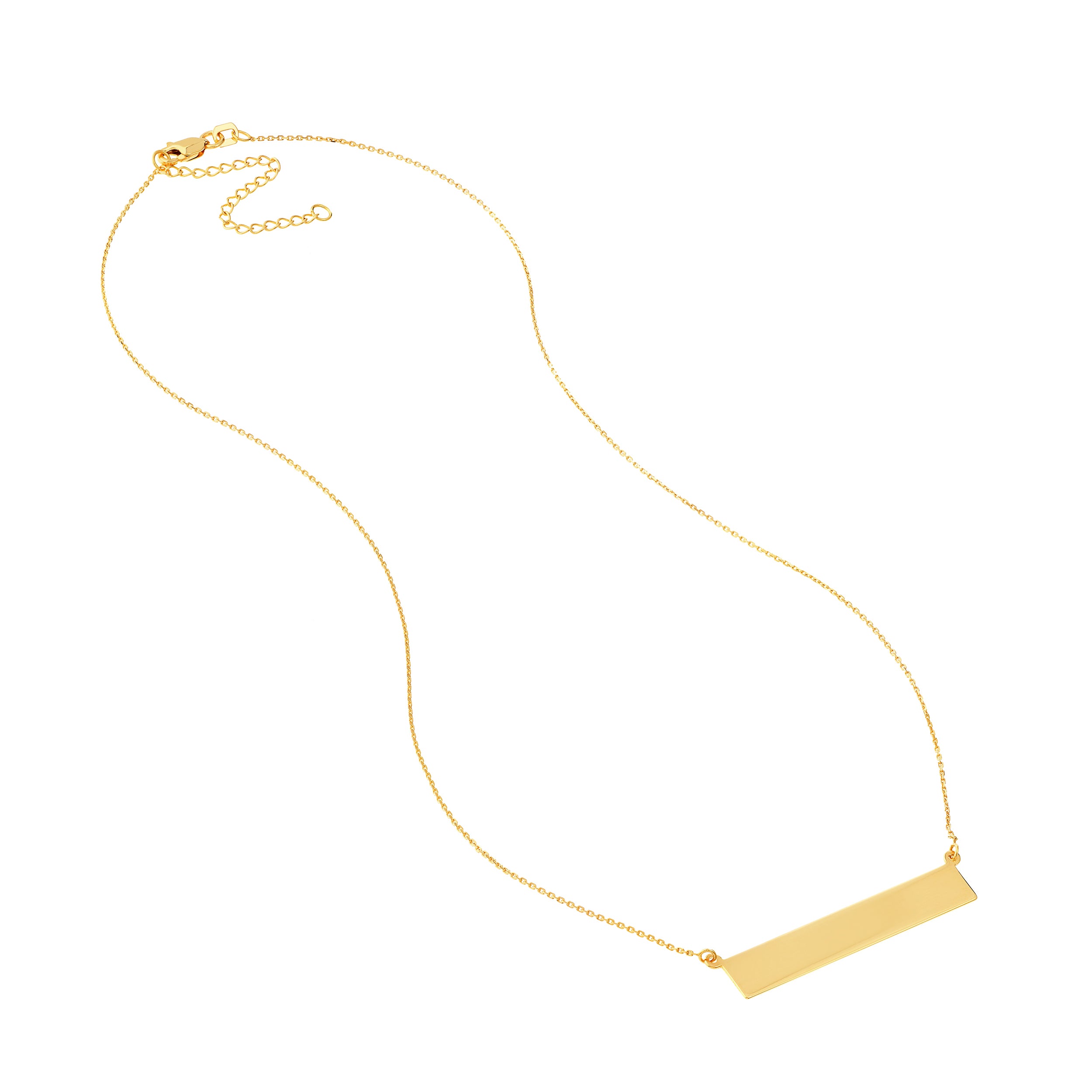 Engravable Bar & Adjustable Necklace