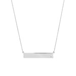 Adjustable 18 Bar Necklace with 2pt Diamond