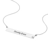 Adjustable 18 Bar Necklace with 2pt Diamond