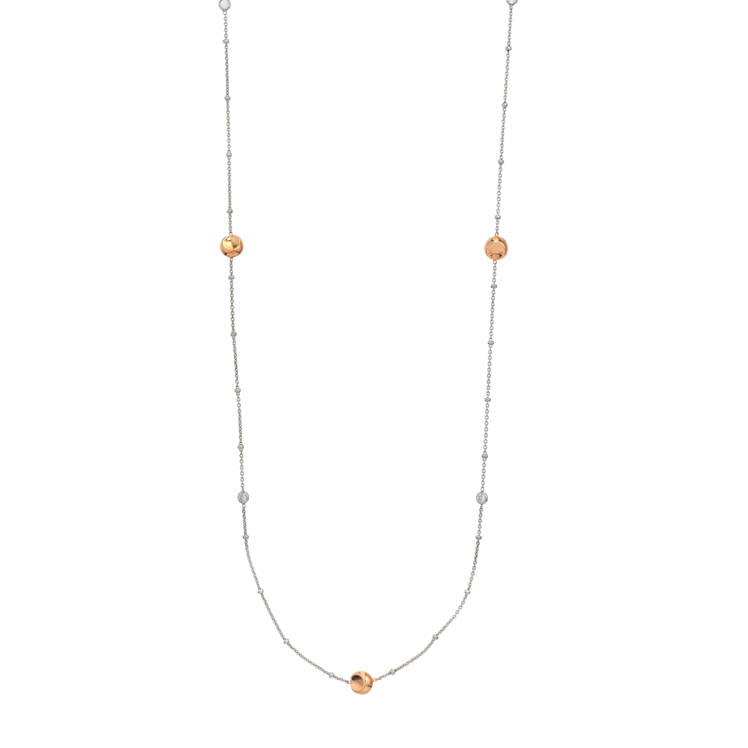 Long And Lovely R/p Bead W/cz Stat Neck