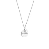 Sterling Silver Grandma Disk-Heart Necklace